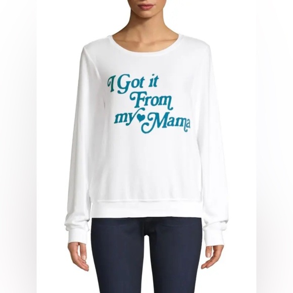 Wildfox Tops - Wildfox I Got It From My Mama Long Sleeve Sweatshirt Size L